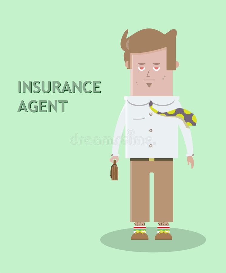Verzekeringsagent vector illustratie