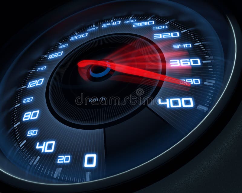 Speedometer scoring high speed in a fast motion blur. Speedometer scoring high speed in a fast motion blur.