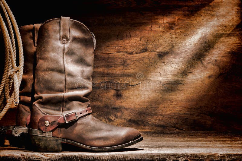 De Amerikaanse Laarzen van de Cowboy van de Rodeo van het Westen en Westelijke Aansporingen