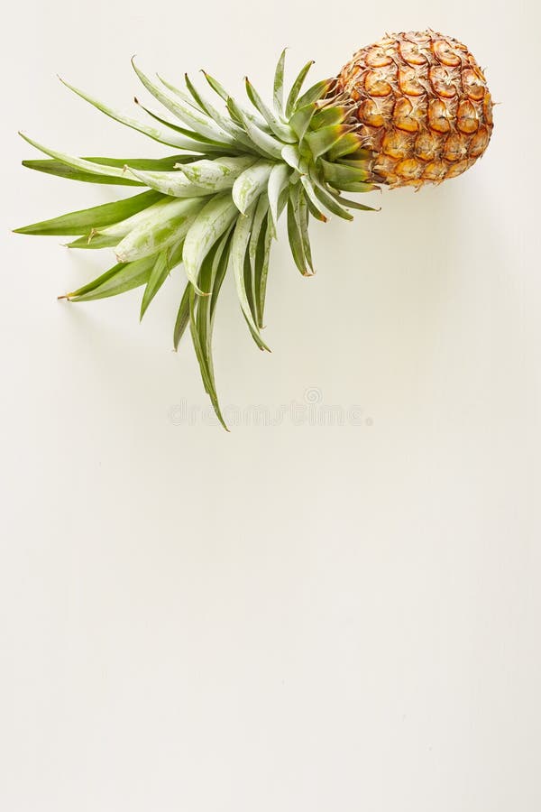 De Ananas wit hout van het de zomerconcept stock afbeeldingen
