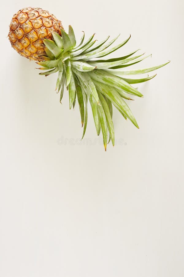 De Ananas wit hout van het de zomerconcept stock fotografie