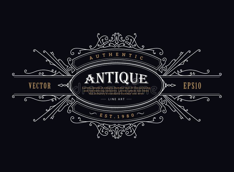 De antieke getrokken retro vector van het etiket uitstekende kenteken hand stock illustratie De antieke getrokken retro vector van het etiket uitstekende kenteken hand stock illustratie