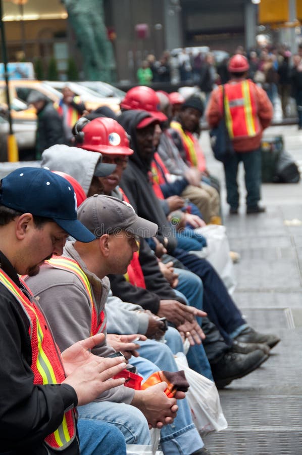De Arbeider Texting van de Bemanning van de Straat van de Stad van New York