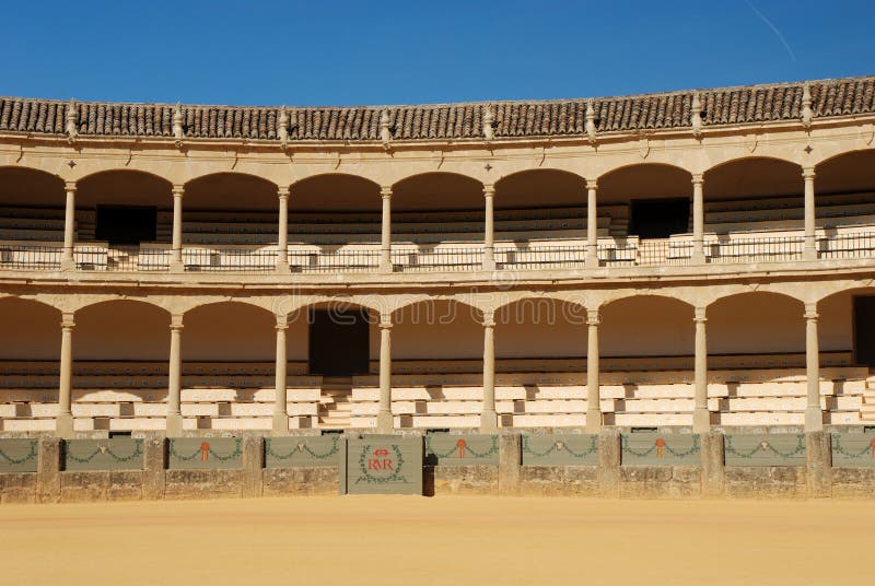 Bullfighting arena in Ronda, Spain. Bullfighting arena in Ronda, Spain