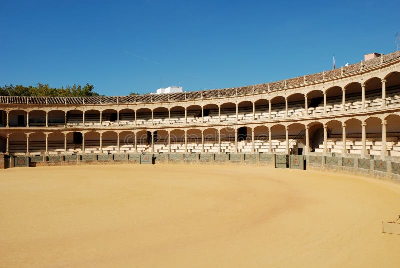 Bullfighting arena in Ronda, Spain. Bullfighting arena in Ronda, Spain