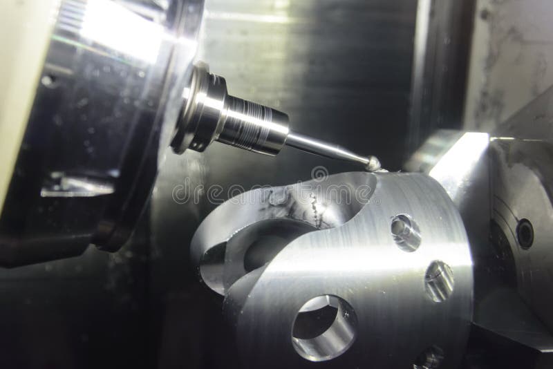 De 5-assige CNC-freesmachine royalty-vrije stock fotografie