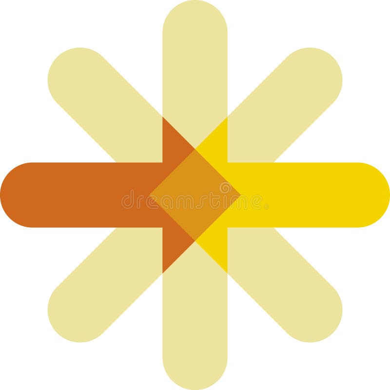 Vector illustration of arrow asterisk icon in soft colors. Vector illustration of arrow asterisk icon in soft colors.