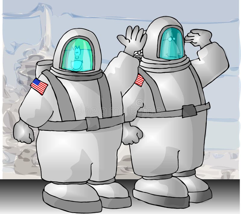 Download De Astronauten van de V.S. stock illustratie. Illustratie bestaande uit vrouwen - 27654