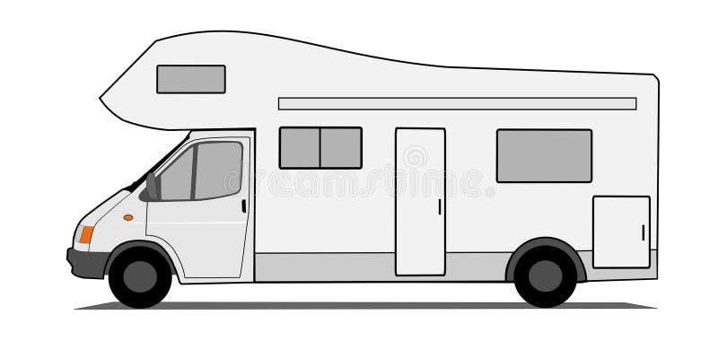 Vector illustration of caravan car. Vector illustration of caravan car