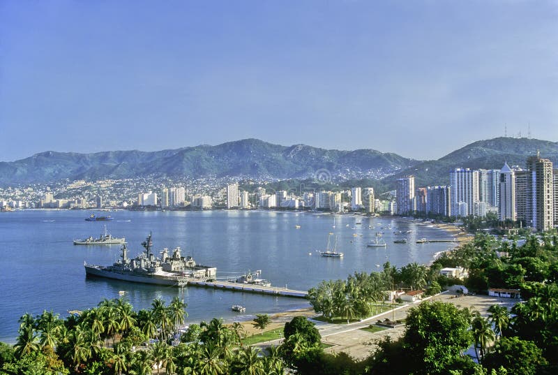 De baai van Acapulco stock fotografie De baai van Acapulco stock fotografie