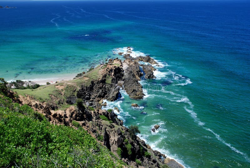 Lookout in Byron Bay to eastest point of Australia. Lookout in Byron Bay to eastest point of Australia