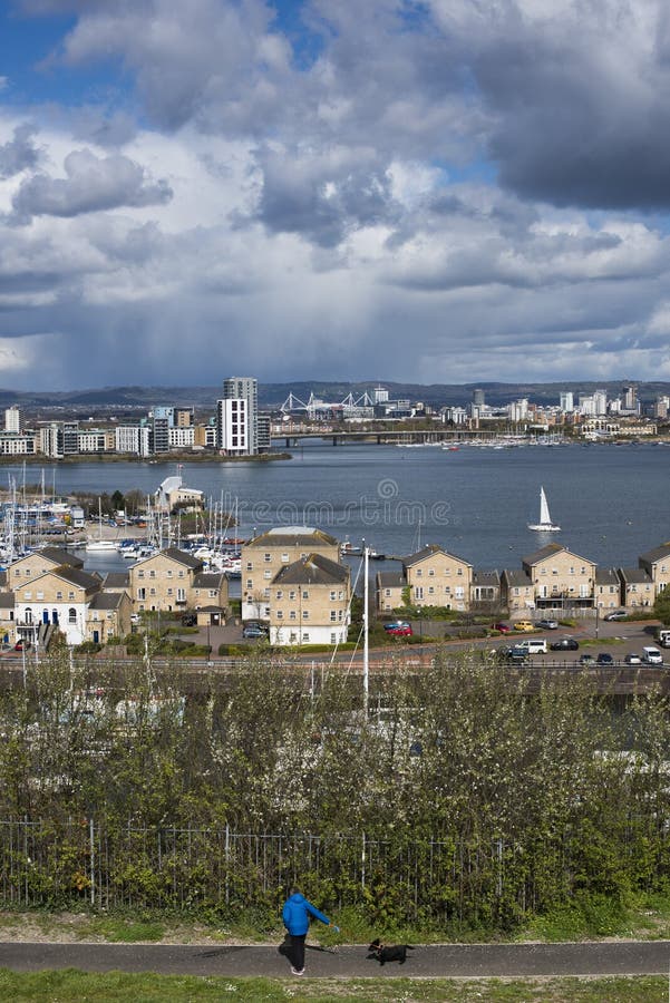 De Baai van Cardiff van Penarth royalty-vrije stock afbeelding De Baai van Cardiff van Penarth royalty-vrije stock afbeelding