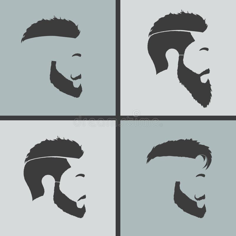 De baard van pictogrammenkapsels