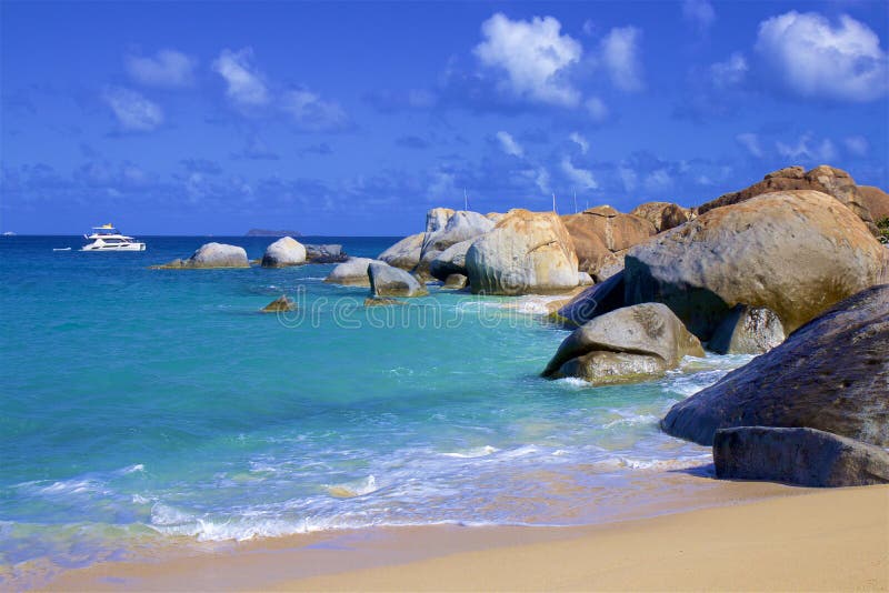 De Baden in Caraïbisch Virgin Gorda, stock afbeelding De Baden in Caraïbisch Virgin Gorda, stock afbeelding