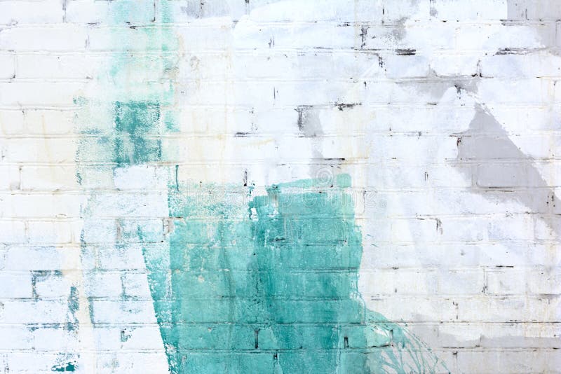 De bakstenen muur is abstractly geschilderd met witte, grijze en groene verf Achtergrond, Textuur stock foto De bakstenen muur is abstractly geschilderd met witte, grijze en groene verf Achtergrond, Textuur stock foto