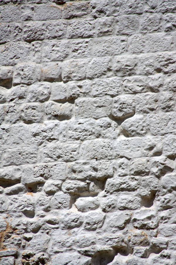 De bakstenen van de muur