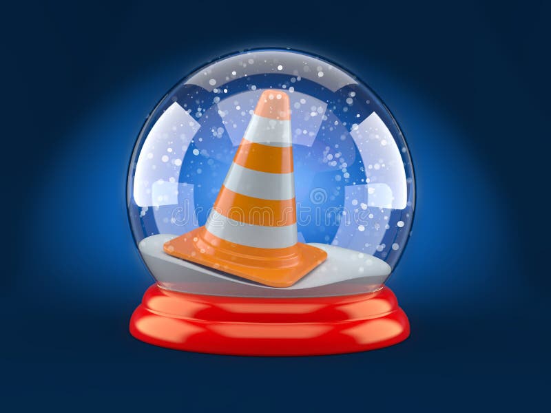 De bal van het Kerstmisglas met verkeerskegel vector illustratie De bal van het Kerstmisglas met verkeerskegel vector illustratie