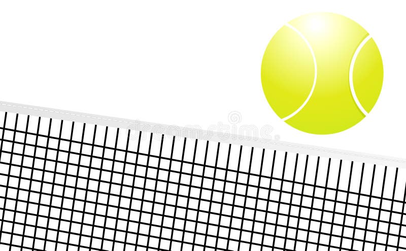 Tennis ball gross the net. Tennis ball gross the net