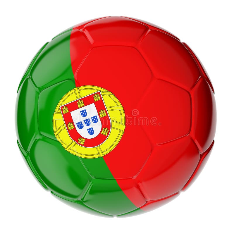 De Bal Van Het Voetbal. Vlag Van Portugal Stock ...