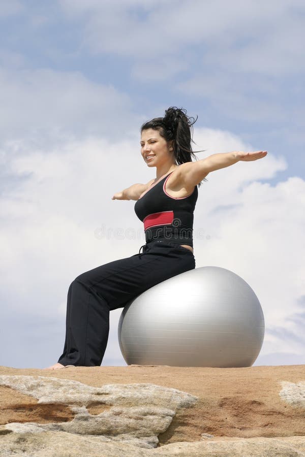 De bal van Pilates stock afbeelding De bal van Pilates stock afbeelding