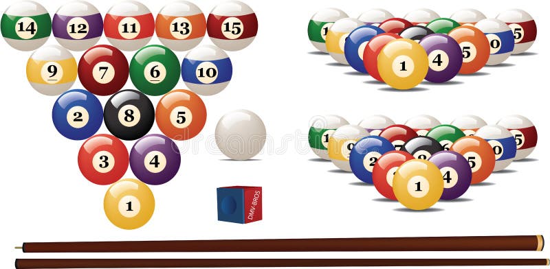 De ballen van het biljart royalty-vrije illustratie De ballen van het biljart royalty-vrije illustratie