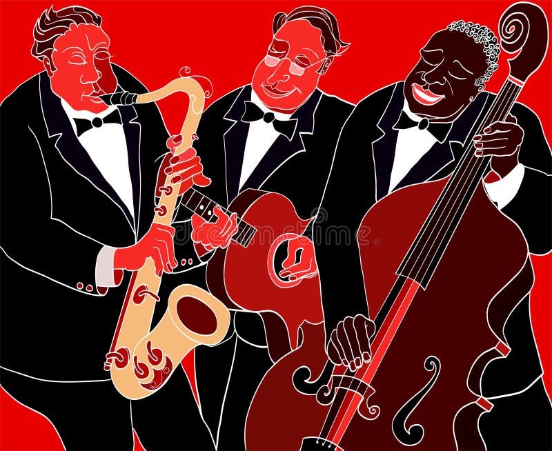 De band van de jazz vector illustratie De band van de jazz vector illustratie