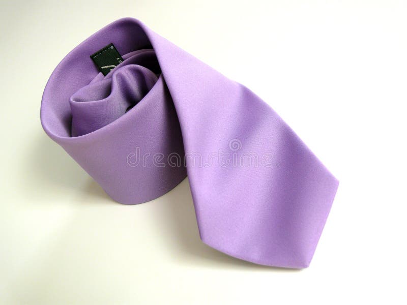 Lila tie on gray background. Lila tie on gray background