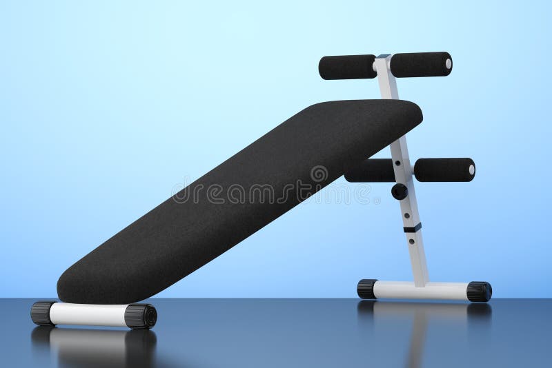De bank van de oefening Gymnastiekmateriaal het 3d teruggeven vector illustratie De bank van de oefening Gymnastiekmateriaal het 3d teruggeven vector illustratie