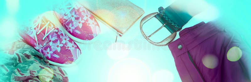 De bannerreeks vrouwen kleedt toevallige stijl stock foto De bannerreeks vrouwen kleedt toevallige stijl stock foto