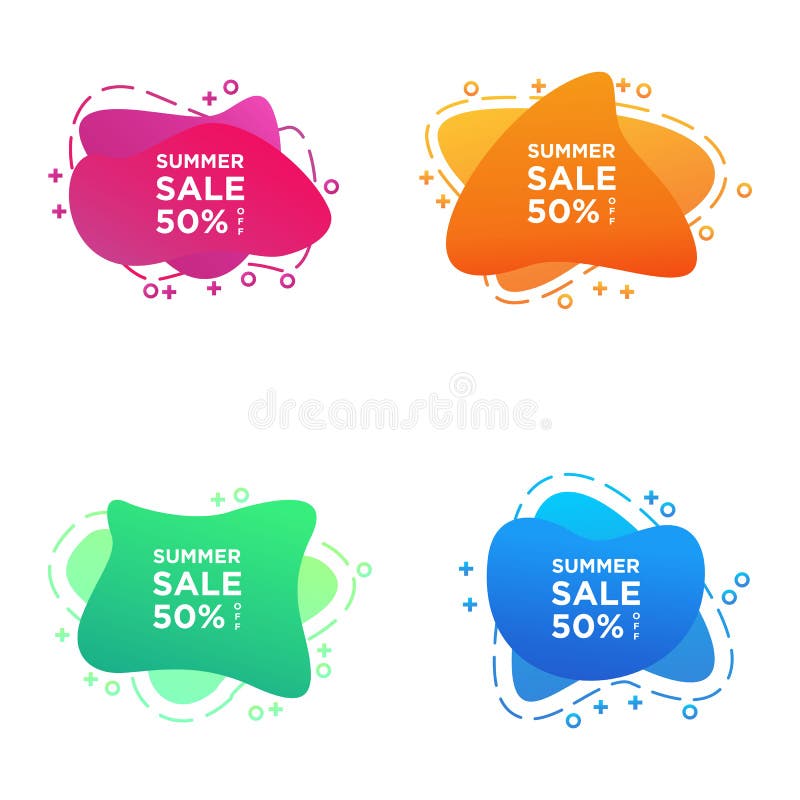 De banners van de de zomerverkoop of kleurrijke ontwerpsjabloon als achtergrond Kan voor affiches, banners, bevorderingen op webs royalty-vrije illustratie De banners van de de zomerverkoop of kleurrijke ontwerpsjabloon als achtergrond Kan voor affiches, banners, bevorderingen op webs royalty-vrije illustratie