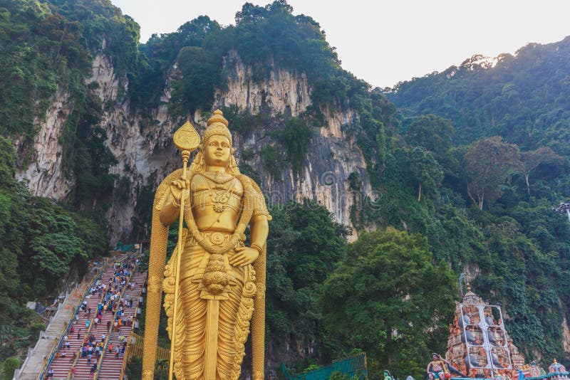 De Batu grottorna Lord Murugan Statue, Kuala Lumpur, Malaysia royaltyfria bilder De Batu grottorna Lord Murugan Statue, Kuala Lumpur, Malaysia royaltyfria bilder