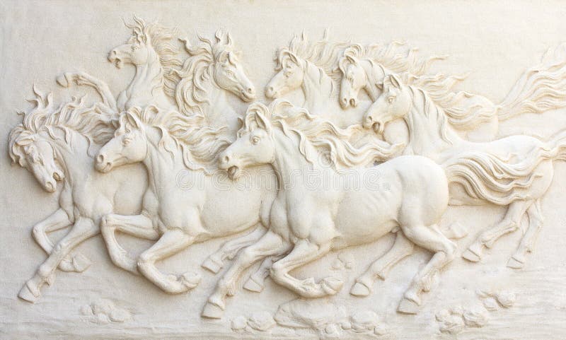 De beeldhouwwerken van paarden, Gebruik om te verfraaien