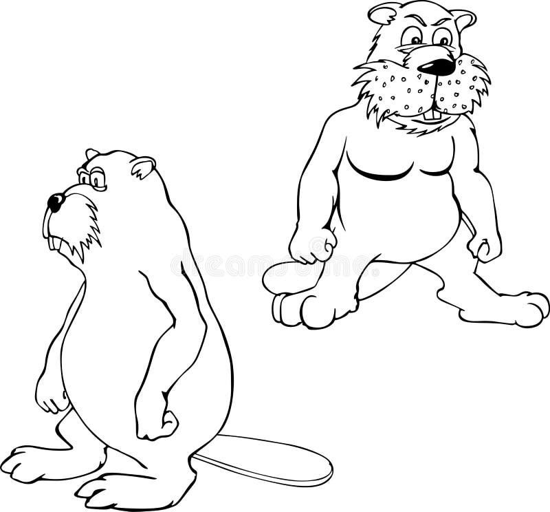 De beeldverhalen van de bever royalty-vrije illustratie De beeldverhalen van de bever royalty-vrije illustratie