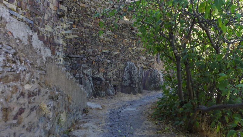 De belles maisons anciennes recouvertes de lierre dans un village médiéval. patones de arriba madrid.