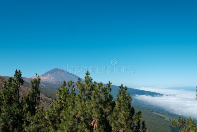 De Berg van Tenerife, Pico del Teide, Canarische Eilanden, Spanje stock fotografie