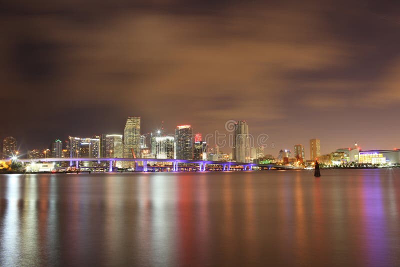 De beroemde Scène van de Nacht - Miami Van de binnenstad