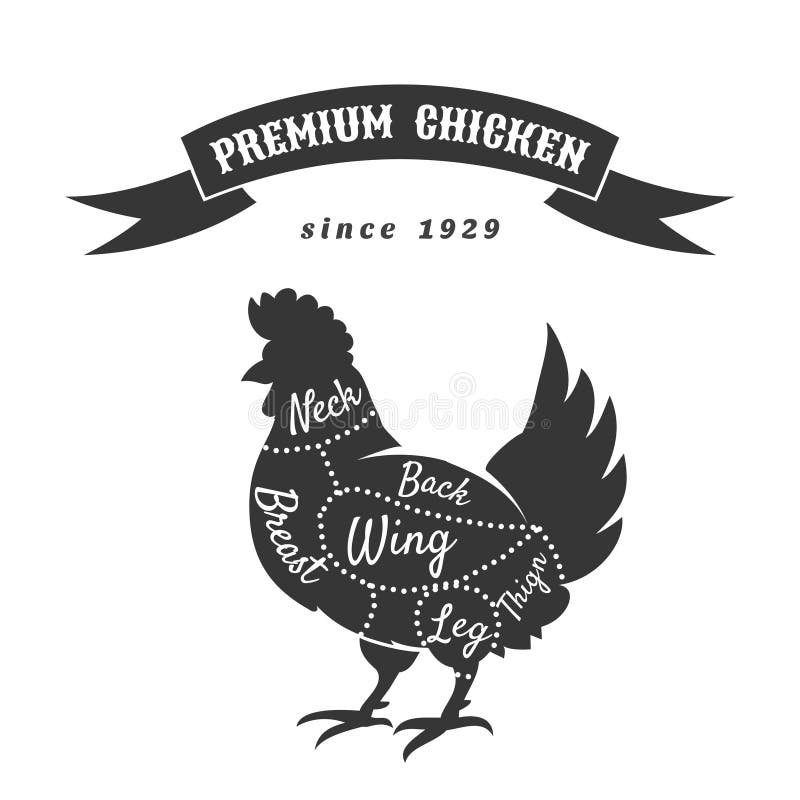 Diagram van kippenvleesstukken vector illustratie