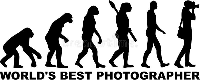 Reizende handelaar Gunst Trottoir De Beste Fotograaf Evolution Van De Wereld Vector Illustratie -  Illustration of mensen, studio: 107101850