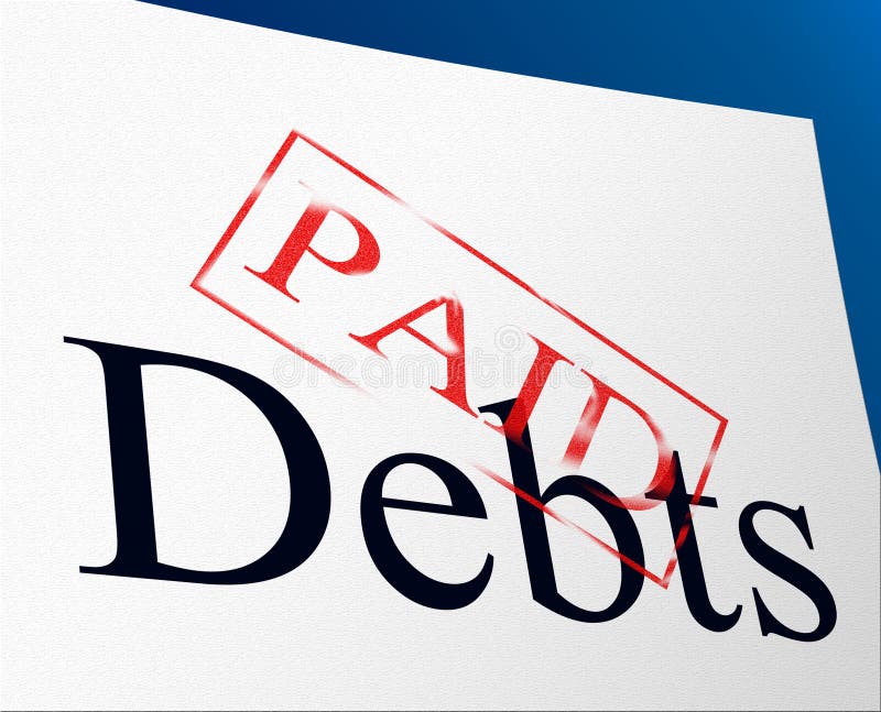 Paid Debts Showing Financial Obligation And Finance. Paid Debts Showing Financial Obligation And Finance