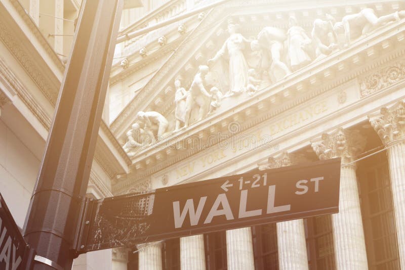 De Beurs van Wall Street New York stock foto De Beurs van Wall Street New York stock foto