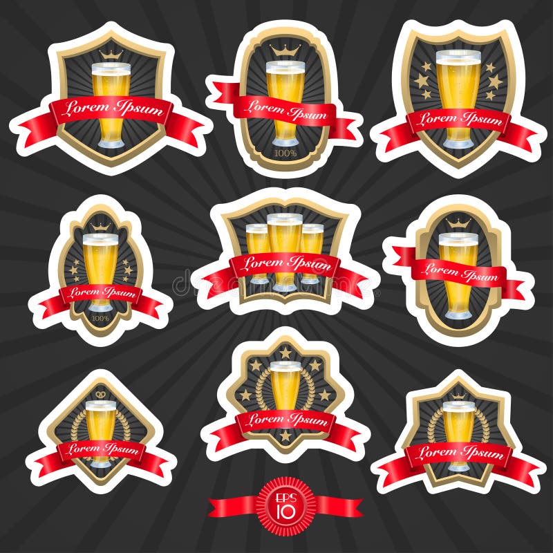 De bieretiketten plaatsen 2 royalty-vrije illustratie De bieretiketten plaatsen 2 royalty-vrije illustratie