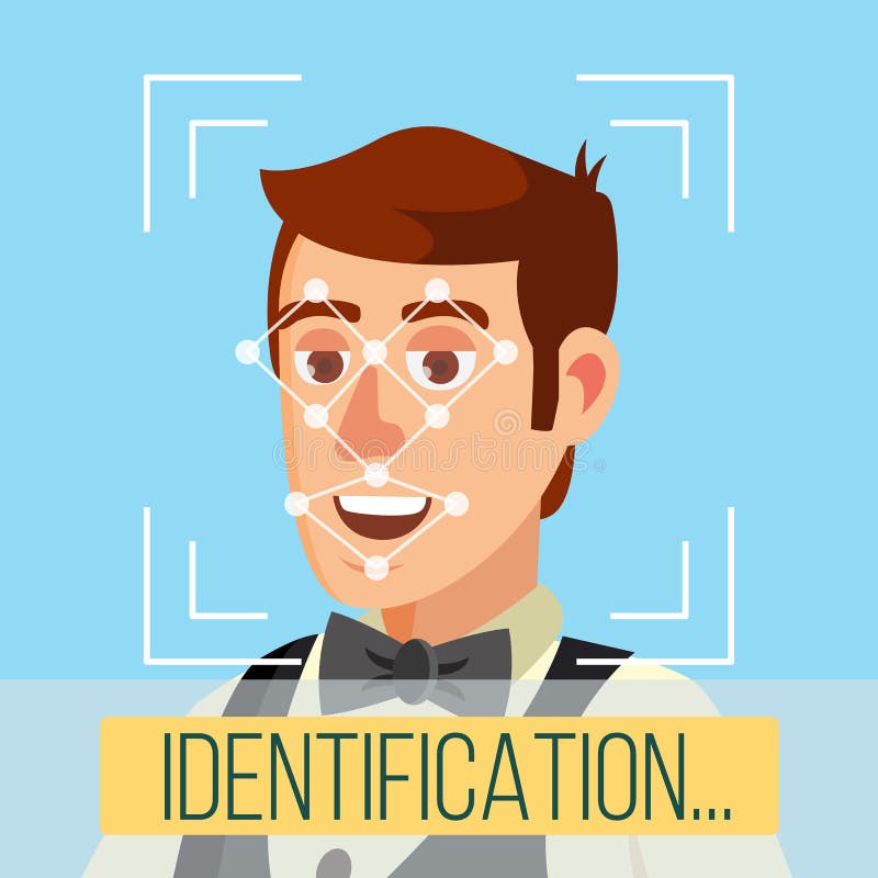 De biometrische Vector van de Gezichtsidentificatie Menselijk Gezicht met Veelhoeken en Punten De Illustratie van het veiligheids stock illustratie De biometrische Vector van de Gezichtsidentificatie Menselijk Gezicht met Veelhoeken en Punten De Illustratie van het veiligheids stock illustratie