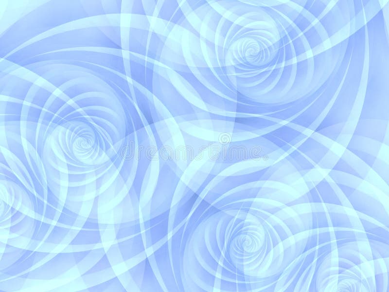 De blauwe Ondoorzichtige Spiralen van Wervelingen stock illustratie De blauwe Ondoorzichtige Spiralen van Wervelingen stock illustratie