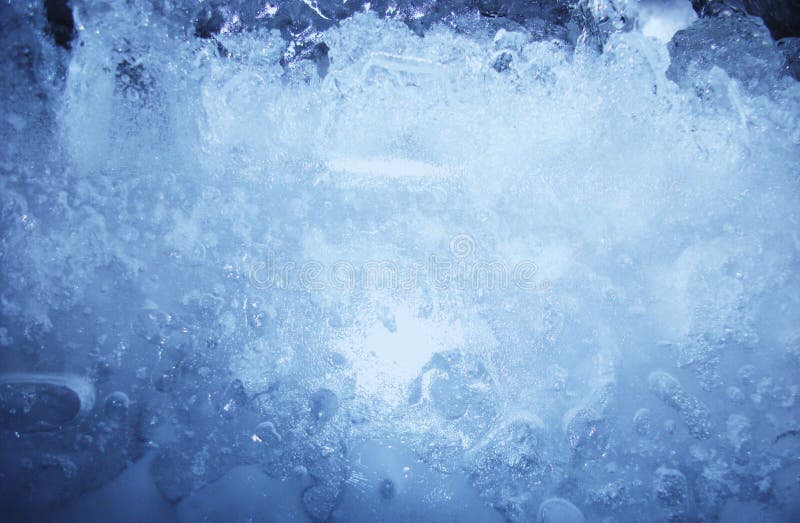 De blauwe textuur van het ijs