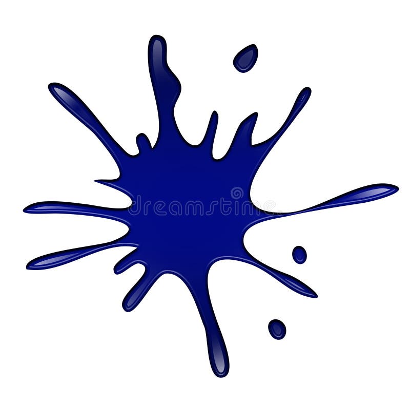 Deskundige Veilig Bloesem De blauwe vlek van de inkt stock illustratie. Illustration of samenvatting  - 16655478