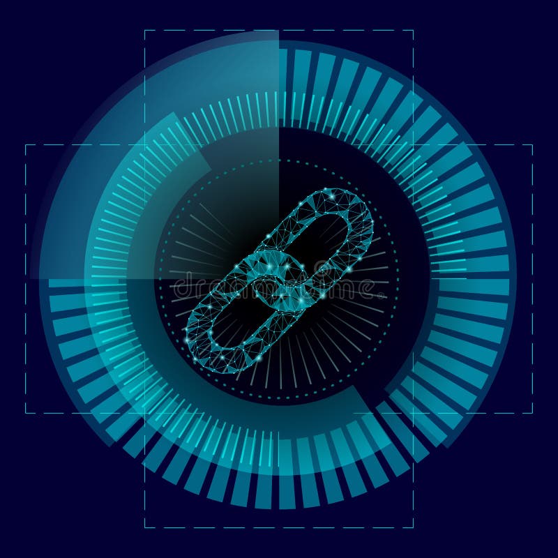 De Blockchain de lien de signe poly conception bas Affaires polygonales d'interface de HUD de lien hypertexte de triangle d'icône illustration de vecteur De Blockchain de lien de signe poly conception bas Affaires polygonales d'interface de HUD de lien hypertexte de triangle d'icône illustration de vecteur