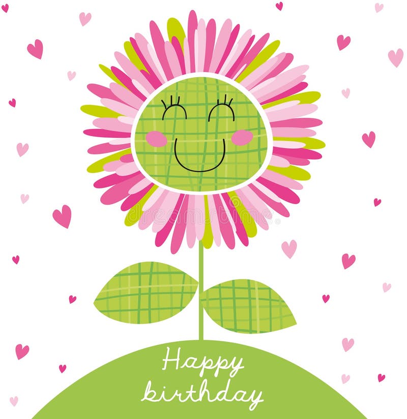 De bloem van de verjaardag vector illustratie De bloem van de verjaardag vector illustratie