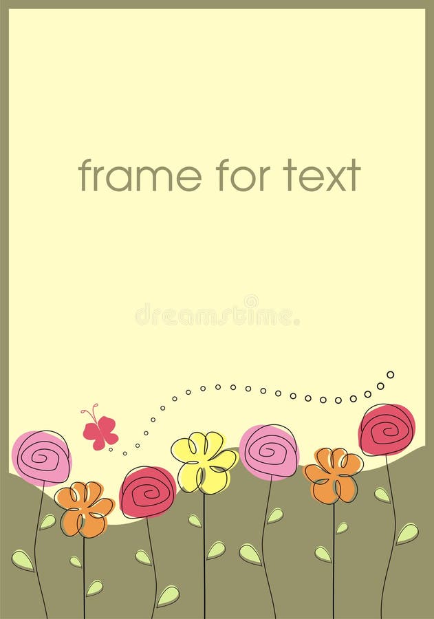 De bloemen van het frame vector illustratie De bloemen van het frame vector illustratie