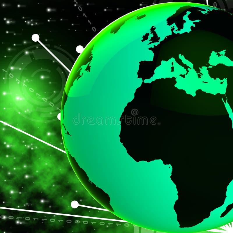 De Bol van Europa Afrika betekent de Planeet en Afrikaan van het Land stock illustratie De Bol van Europa Afrika betekent de Planeet en Afrikaan van het Land stock illustratie