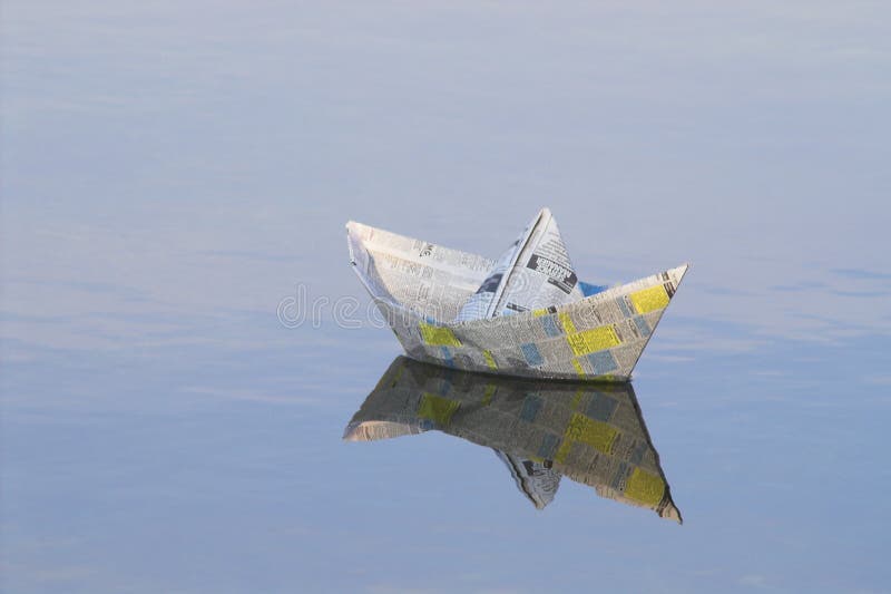 Papieren Bootje royalty-vrije stock foto's